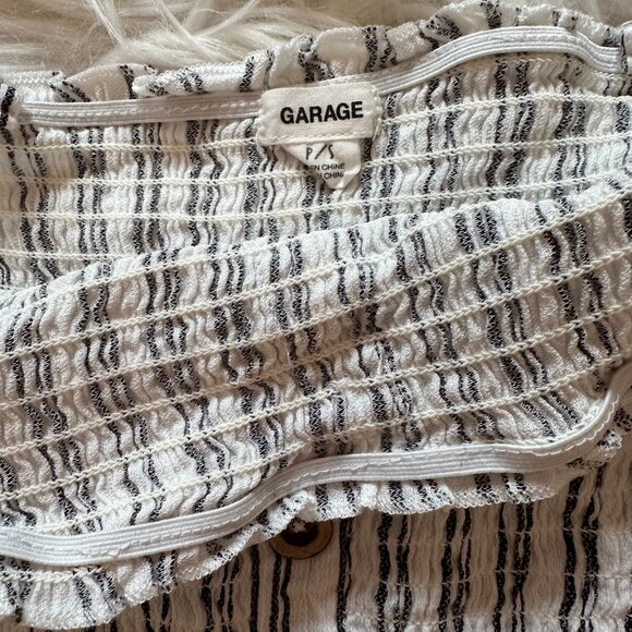 White and Black Striped Strapless Romper - Picture 4 of 4